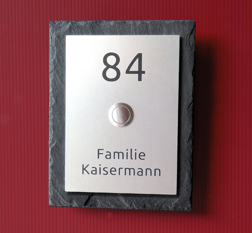 Kio times design hausnummer hausklingel briefkasten edelstahl ...