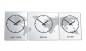 Preview: Silber,Besprechungraum, Meetingraum, bürouhr,Zeitzonen,Weltzeit,wanduhr, Büro, modern,ohne ticken,xl, new york