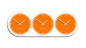 Preview: Orange, silber,Metall,Weltzeituhr,Zeitonen-Wanduhr, Mehrere, 3 Zonen, Moderne