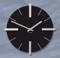 Preview: Geneva, Klassiche, Schwarz,, Funkuhr, Modell Fuore, DESIGN, WANDUHR, Schwarz,QUARZUHR, SILBER ,FARBEN,