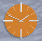 Preview: Geneva, Klassiche, Farbe Orange,, Funkuhr, Modell Fuore, DESIGN, WANDUHR, Schwarz,QUARZUHR, SILBER ,FARBEN,