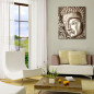 Preview: BUDDHA DESIGN WANDBILD RELIEF EFFEKT JOGA STUDIO ATELIER GOLD + SILBER
