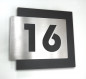Preview: Smarte, Hausnummer, schild, 3d, hausnummer, edelstahl, silber, Ral7016, design,, anthrazit