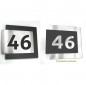 Preview: Smarte, Hausnummer, schild, 3d, hausnummer, edelstahl, silber, Ral7016, design,, anthrazit