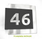 Preview: Silber, Smart 46, 3d, hausnummer, edelstahl, silber, schiefer, design, anthrazit