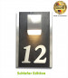 Preview: Beleuchtet hausnummer, EDELSTAHL, LED, DESIGN, HAUSNUMMER, LEUCHTE, Down, GEbürstet,Ral7016