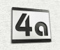 Preview: naturschiefer,3d, Hausnummer, edelstahl,schiefer, premium, design,test,2 stellig
