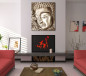 Preview: BUDDHA DESIGN WANDBILD RELIEF EFFEKT JOGA STUDIO ATELIER GOLD + SILBER