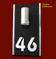 Preview: Hausnummer, Beleuchtet, edelstahl, Acryl, Ral, 7016, Anthrazit, Modern, Design, gebürstet, Down, Strahler