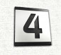 Preview: 3d, Hausnummer, edelstahl,schiefer, premium, design,1 stellig, beleuchtet