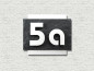 Preview: v2a, v4a,rostfrei,gebürstet,LED, DESIGN, HAUSNUMMER, schiefer,edelstahl,hausnummerschild,37,residenz,kio-times