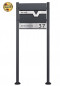 Preview: P92 Stand, Standbriefkasten, mit klingel,Beschriftung, mit Hausnummer, Briefkasten,  Zeitungfach, Anthrazit, silber,kio times