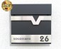 Preview: Prime Post 92 Exclusiver Design Briefkasten Anthrazit & Edelstahl mit Name Nummer
