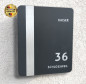 Preview: 36, Prime post 96, Briefkasten,Wand,Edelstahl,Anthrazit,Beschriftung,mit Name, Schiefer,modell 5
