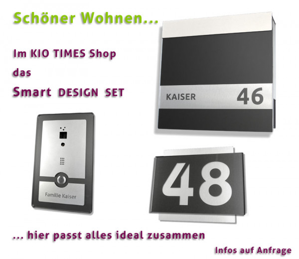 Briefkasten,Set,mit hausnummer,Video,Sprechanlage