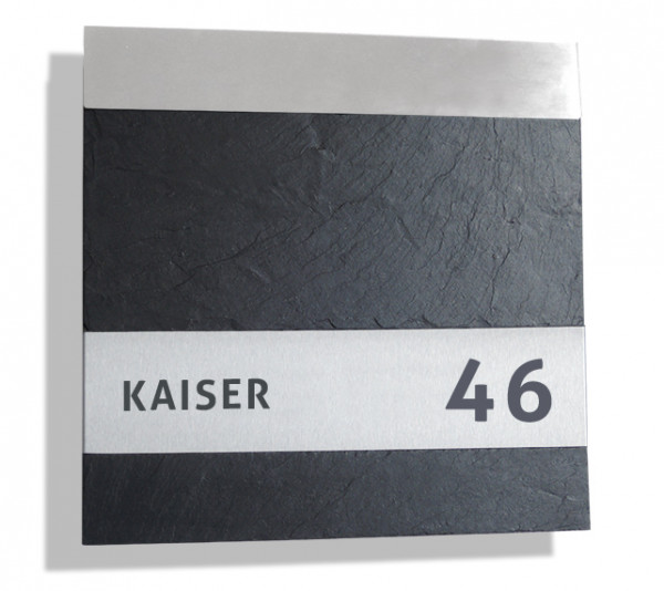 Design,Briefkasten,Wandbriefkasten,KIO-Times,,Edelstahl,Anthrazit,Schiefer