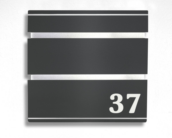 Prime22, NAME,Edelstahl,Anthrazit,Beschriftung,Seitlich, Wetterfest, Test, Sehr gut