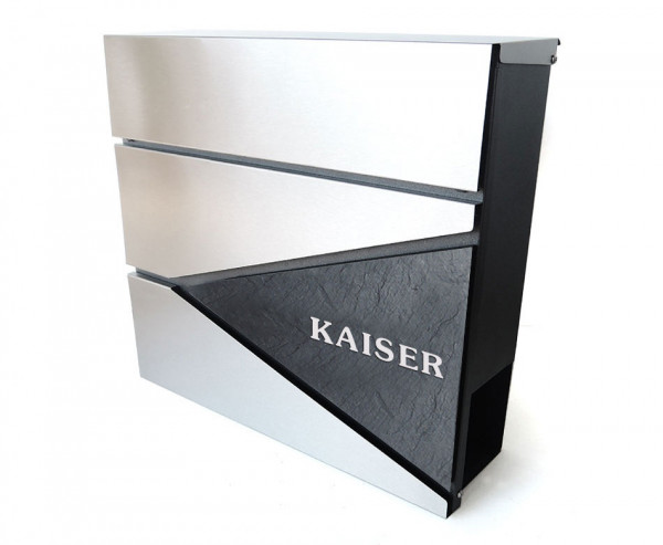 Sicherheit, Edelstahl, RAL, 7016, Briefkasten, Schiefer, Wandbriefkasten, Wasserdicht, Postkasten