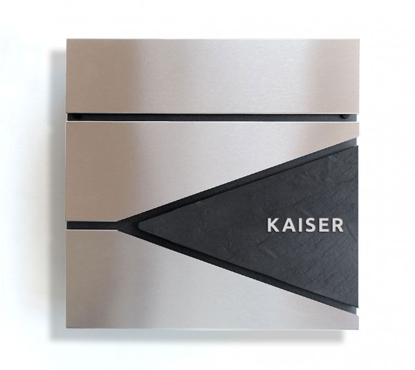 NEW SECURE 9S Edler Design Briefkasten Edelstahl SCHIEFER EDITON