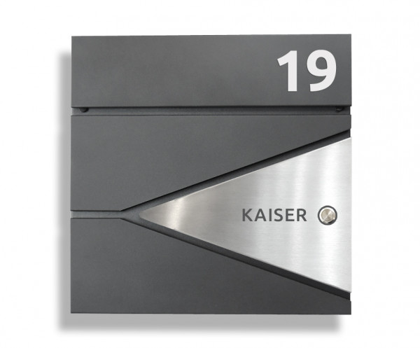 mit Edelstahl, RAL 7016, Briefkasten, Schiefer, Wandbriefkasten, Wasserdicht, Postkasten