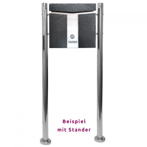 Postkasten,Beschriftung, mit Hausnummer, Briefkasten,  Zeitungfach, Anthrazit, silber,kio times