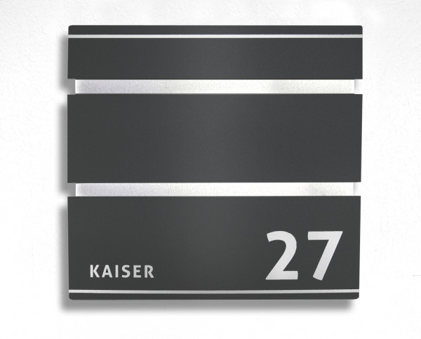Prime22, Nummer,Edelstahl,Anthrazit,Beschriftung,Seitlich, Test, Sehr gut