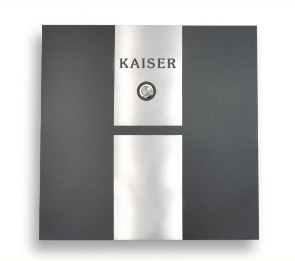 Quadra 3, Mit Klingel, Edelstahl, 7016, Briefkasten, Wandbriefkasten, integriert