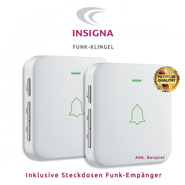 11a RESIDENZ 3 Design TürKlingel Schiefer, Anthrazit od. Funk-Klingel