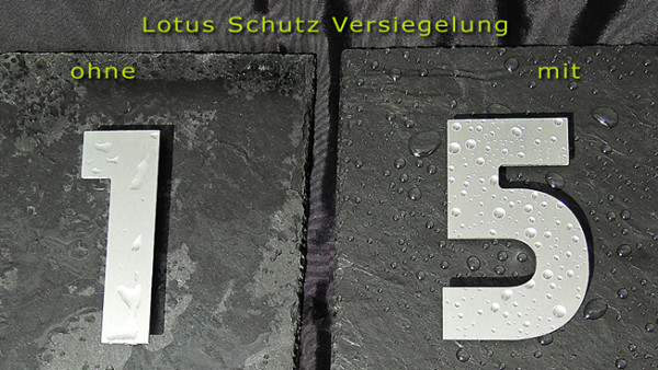 10a RESIDENZ 3 Design Hausnummer mit Schiefer Bürst-Satiniert