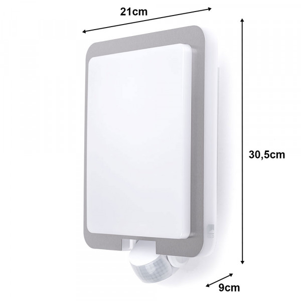 02 MONTREAL LED Aussenleuchte mit Hausnummer & Sensor in 5 Farben