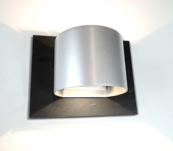 MONTANA  RUND Silber  Up & Down LED Design Wandleuchte Strahler