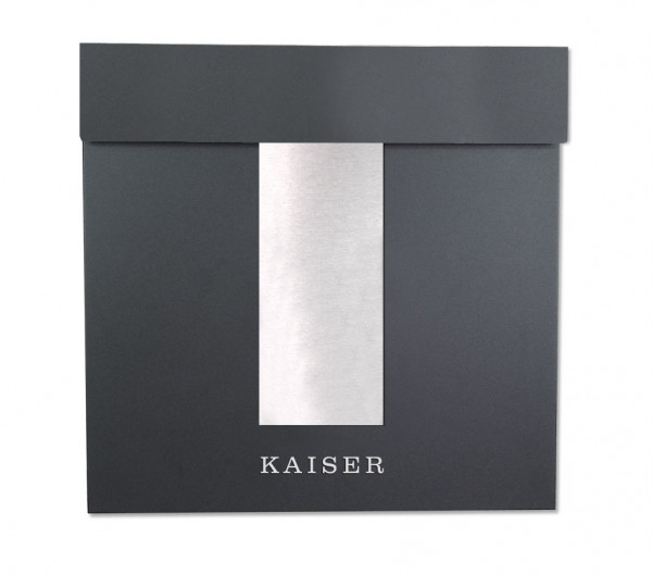 OMEGA 4, Silber, DESIGN, Edelstahl, 7016, Briefkasten, gebürstet,Wandbriefkasten,