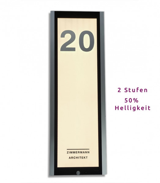 Hausnummerleuchte, Doorpanel, LED,Hausnummer, Beleuchtet, edelstahl, Acryl, Ral, 7016, Anthrazit, Modern, Design,