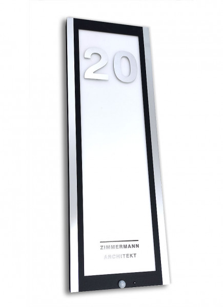 Silber, LED, Hausnummer beleuchtet, Doorpanel, Beleuchtet, edelstahl, , Anthrazit,