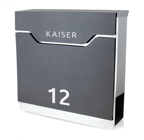 Zeitungfach, Anthrazit, RAL, 7016, Briefkasten, Schiefer, Wandbriefkasten, Wasserdicht, Postkasten