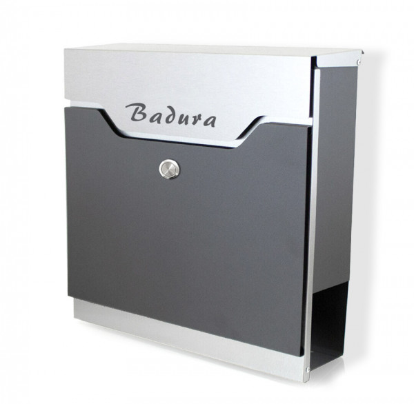 Prime Post 2 FUNK Exclusiver Design Briefkasten mit FUNK-KLINGEL Edelstahl - Anthrazit