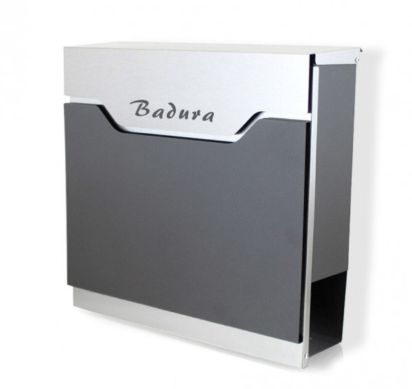 Prime Post 2 Exclusiver Design Briefkasten Edelstahl-Anthrazit