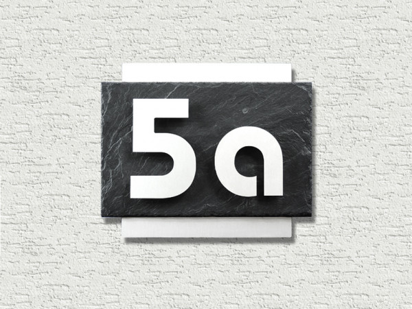 v2a, v4a,rostfrei,gebürstet,LED, DESIGN, HAUSNUMMER, schiefer,edelstahl,hausnummerschild,37,residenz,kio-times