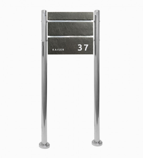 standbriefkasten,briefkasten,Ständer,edelstahl,schiefer,silber,stabiler,massiv,Edelstahlständer