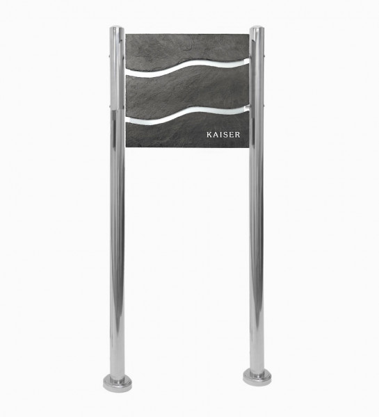standbriefkasten,briefkasten,Ständer,edelstahl,schiefer,silber,stabiler,massiv,Edelstahlständer,modell3
