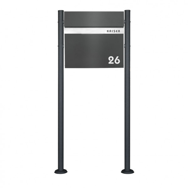 standbriefkasten,briefkasten,Ständer,edelstahl,schiefer,silber,stabiler,massiv,Edelstahlständer,modell10