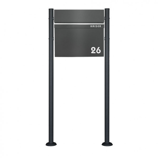 p88-2,Premium,Standbriefkasten, Ral7016, Anthrazit, Name, sehr gut, kio Times
