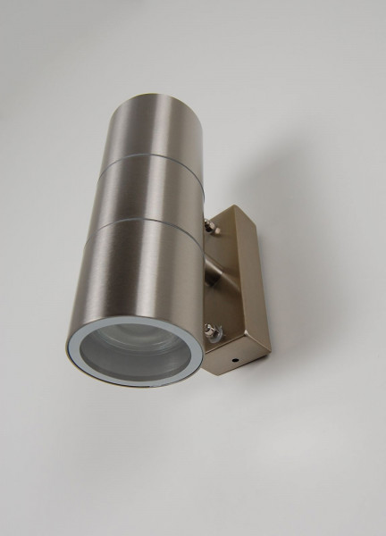 SUNSET PURE Design Strahler Up & Down LED Wandleuchte Edelstahl