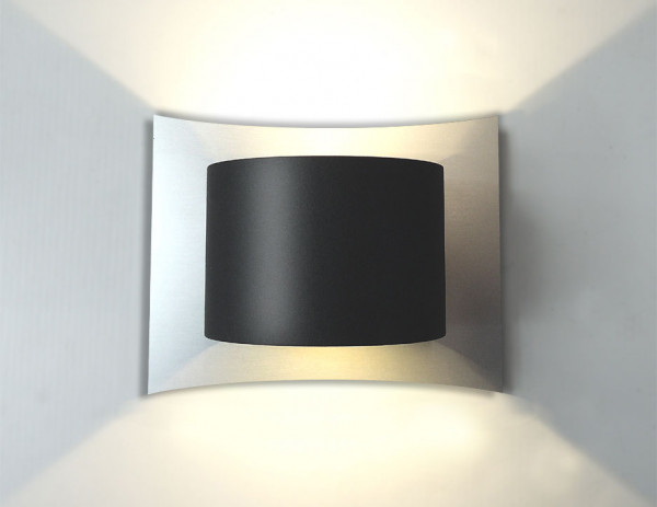 LED, Wandleuchte,gebürste, LAMPE, silber,Design,COB, up & down