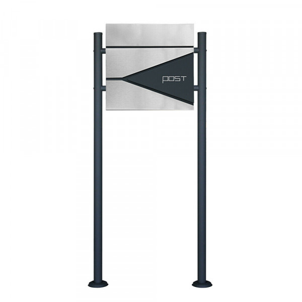 NEW SECURE STÄNDER Anthrazit + Edelstahl für Briefkästen Einzelkauf 120
