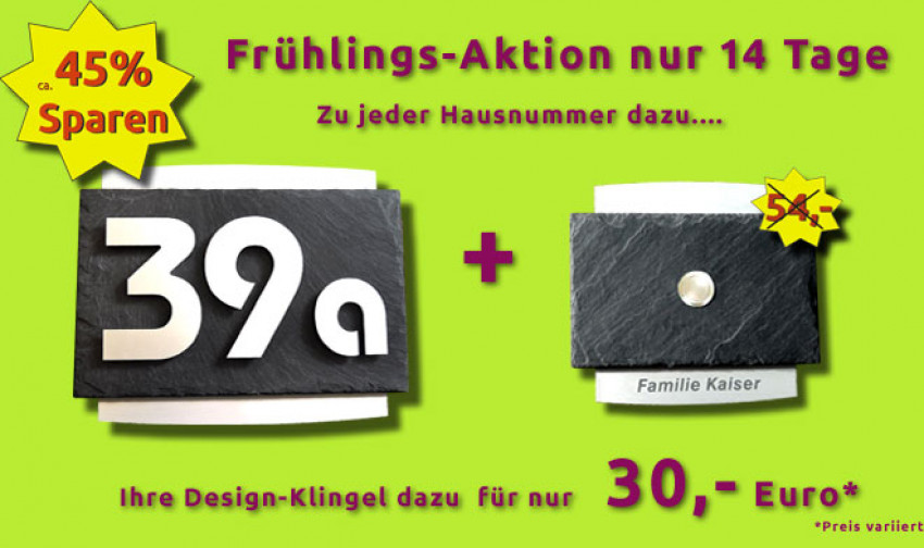 05 BELVEDERE Design Haus Tür Klingel mit Schiefer Bürst-Satinier