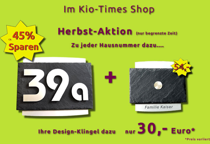 13A RETRO 66 Design Haus Tür Klingel mit Schiefer Bürstsatiniert