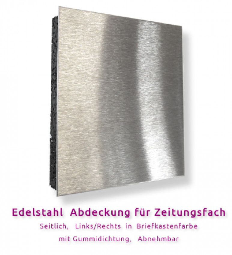 DUOS Klingel 10 Hochwertiger Design Briefkasten mit TÜR-KLINGEL Anthrazit-Edelstahl