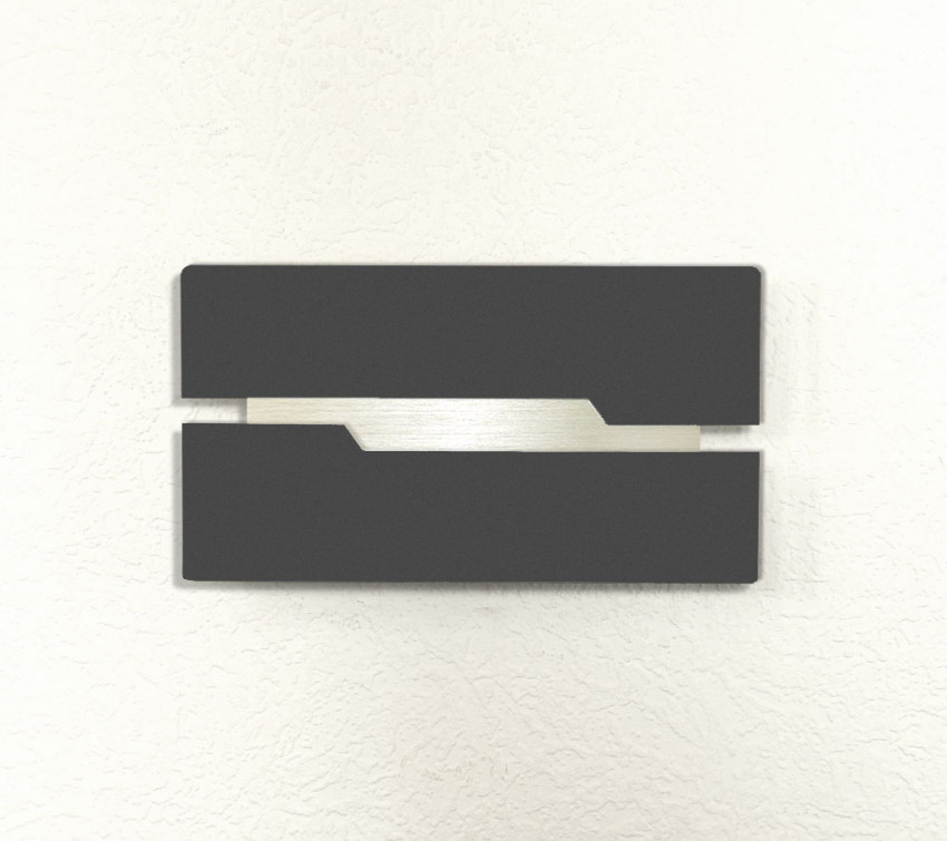 Wandleuchte, kio times, Edelstahl, LED, Design Ral7016