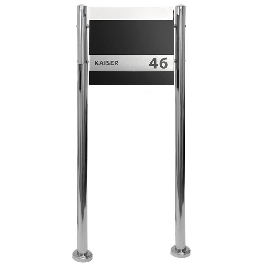 standbriefkasten,briefkasten,Ständer,edelstahl,schiefer,silber,stabiler,massiv,Edelstahlständer,modell8